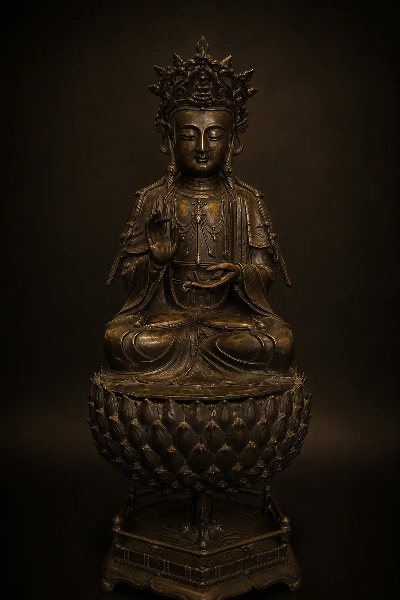 Buda, incensario de bronce